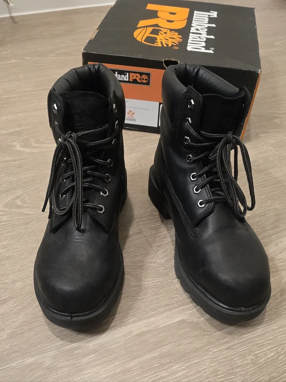 👷Timberland PRO Work Boots Black Sawhorse Composite Safety Toe Industrial Boots
